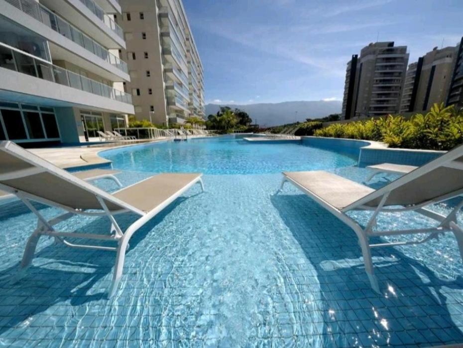 Apartamento Praia Bertioga Frente Mar Appartamento Esterno foto