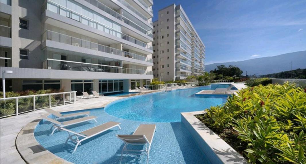 Apartamento Praia Bertioga Frente Mar Appartamento Esterno foto