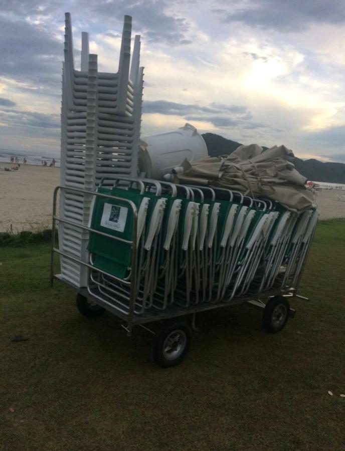 Apartamento Praia Bertioga Frente Mar Appartamento Esterno foto